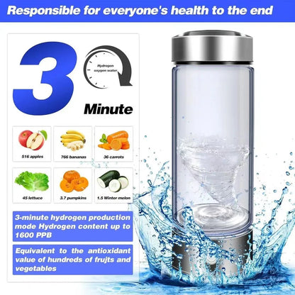 420Ml Hydrogen-Rich Water Cup Electric Hydrogen Rich Water Generator Bottle Titanium Quality Filter Portable Antioxidant Lonizer