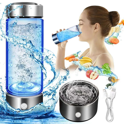 420Ml Hydrogen-Rich Water Cup Electric Hydrogen Rich Water Generator Bottle Titanium Quality Filter Portable Antioxidant Lonizer
